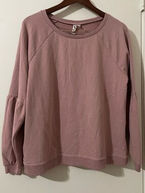 NWT Cable & Gauge Peony Pink Balloon Sleeve Sweatshirt XL